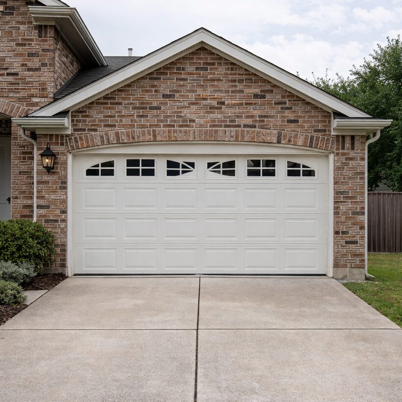 Modern full-view custom glass garage door