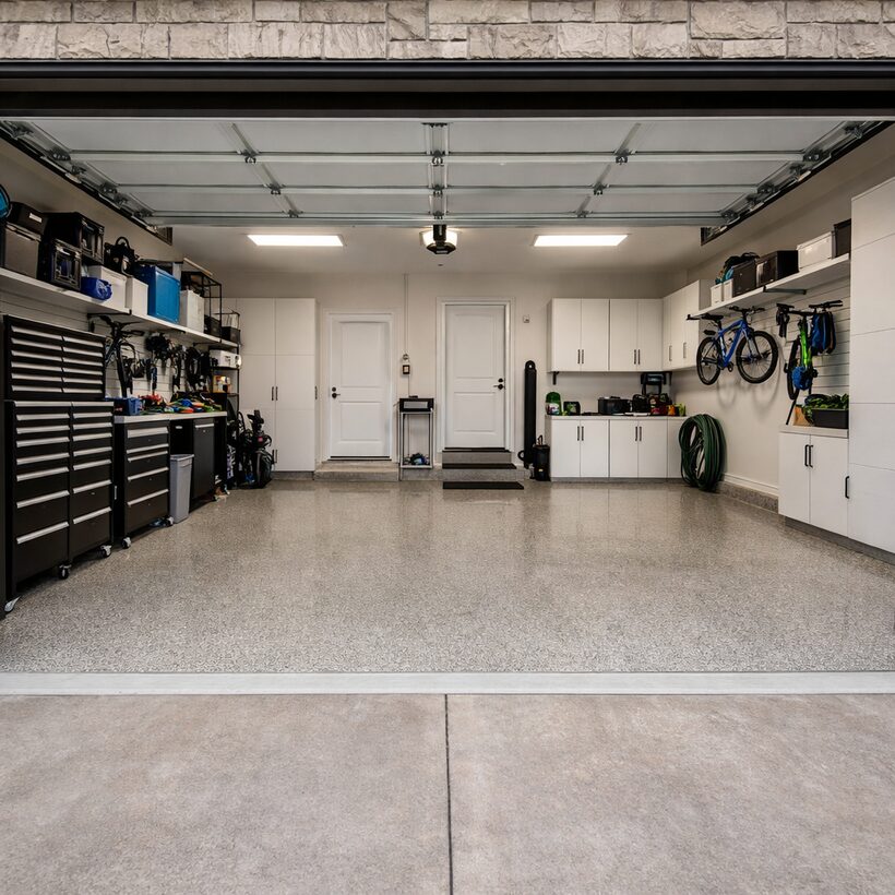 Clean organized garage after installation